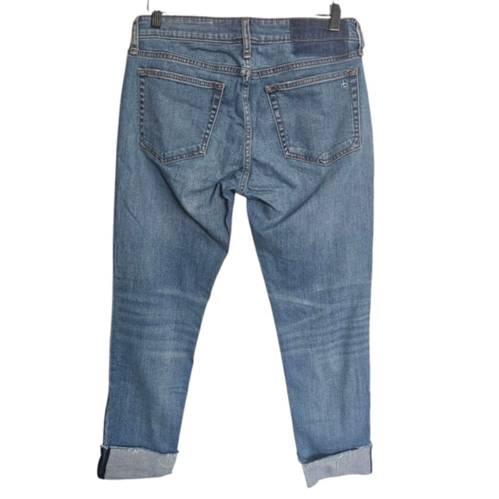 Rag & Bone Dre Low rise Distressed Boyfriend Jeans Size 27 - Picture 2 of 9